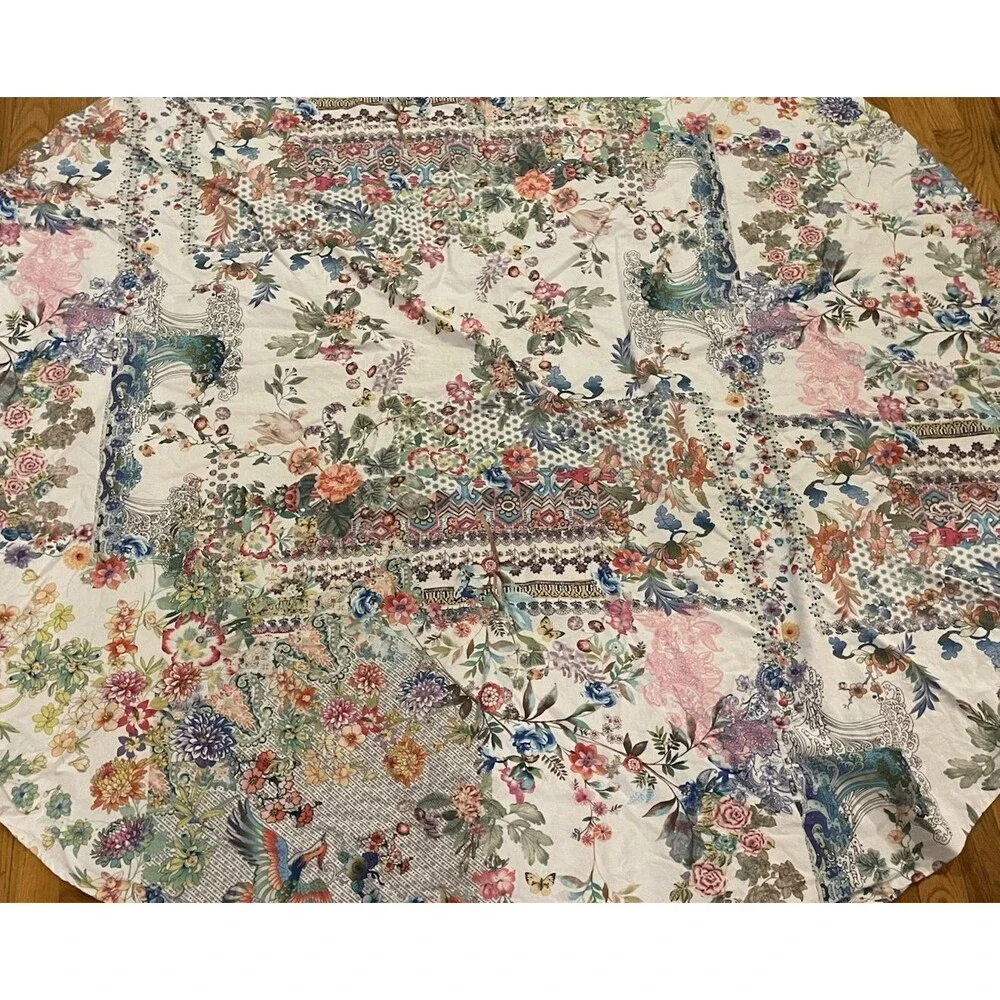 Johnny Was Tablecloth Round Flowers Boho Style 67